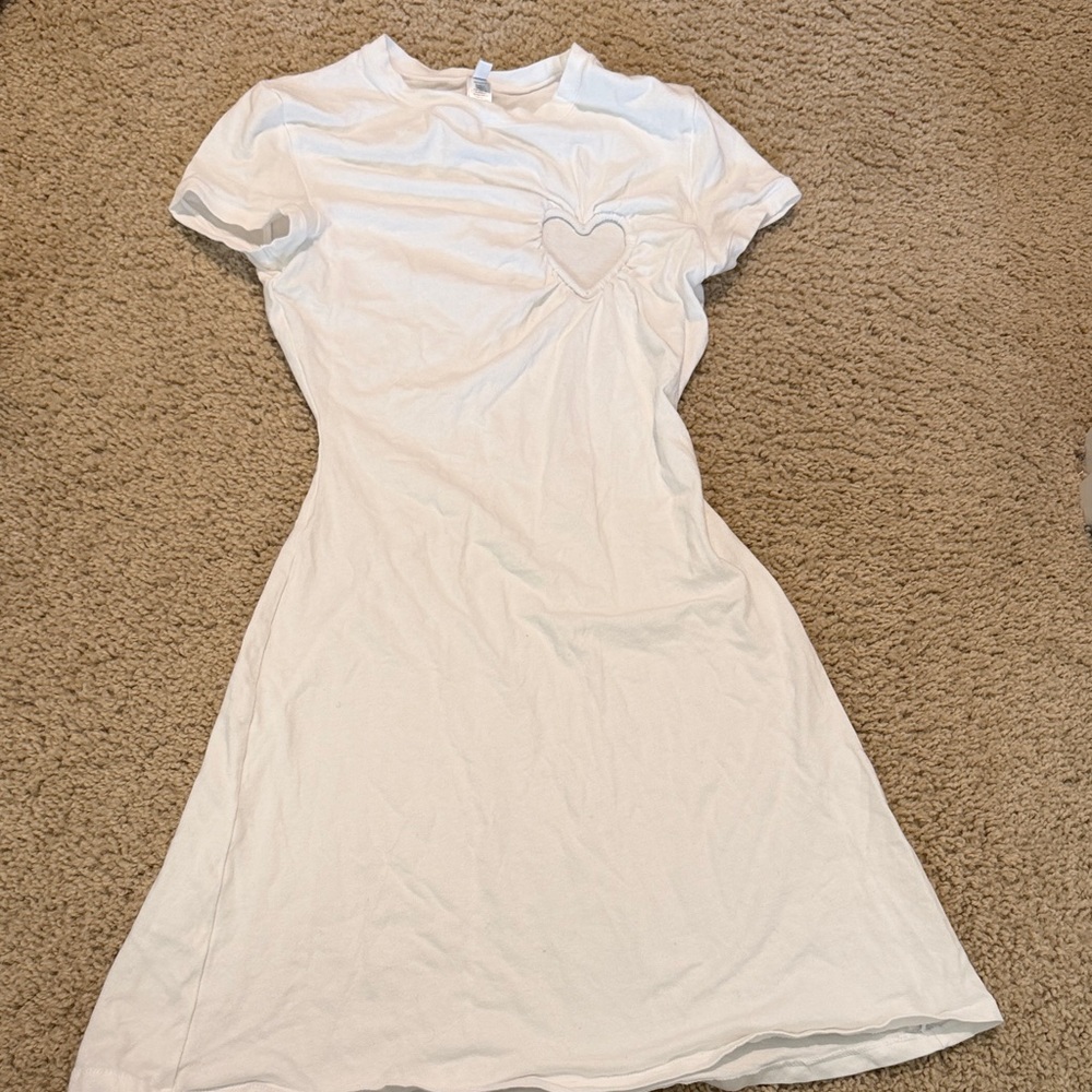 Skims Valentines Day White Heart Detail Women's Dress